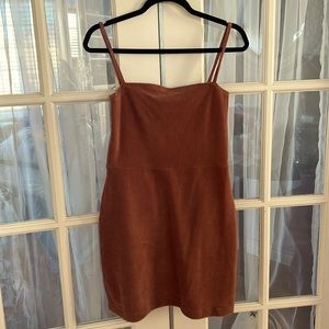 Dusty rose velour dress from forever 21.